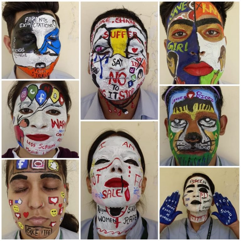 अंतरराष्ट्रीय नर्सेज सप्ताह के तीसरे दिन हुई फेस पेंटिंग व मेहंदी प्रतियोगिता