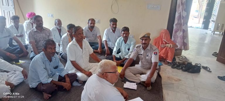 ग्राम पंचायत लूणावास खारा में सरपंच श्रीमती भंवर कंवर के अध्यक्षा में ग्राम सभा का आयोग्यन